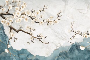 梅花轻奢背景墙