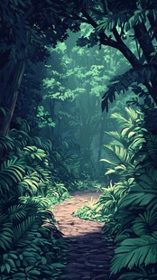 雨林插画