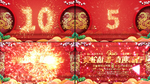 绚丽烟花蛇年10秒倒计时