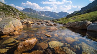 高山溪流小河