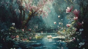 唯美梦幻梅花林