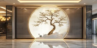 迎客松酒店客厅背景