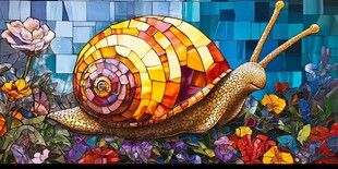 蜗牛装饰画