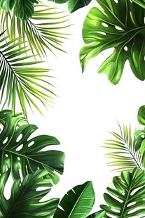 热带植物边框
