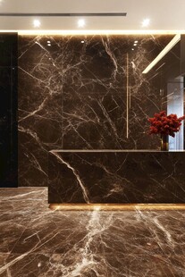 极简金箔石根线条对拼