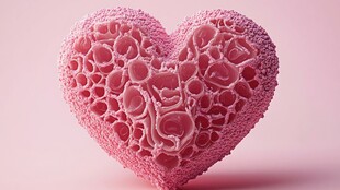 浮雕花卉与爱心3d