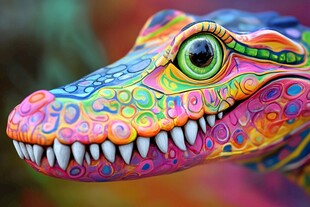 色彩鲜艳丽大蜥蜴