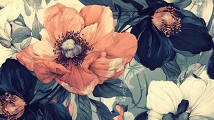 轻奢装饰画花朵