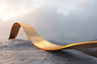 金色彩绸彩带地产