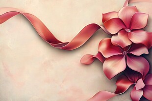 3d立体玫瑰花藤背景