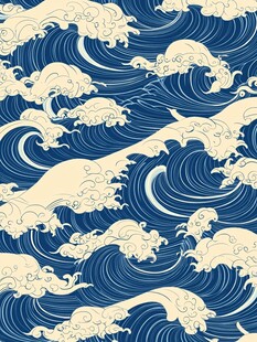 浪涛翻滚包装底纹