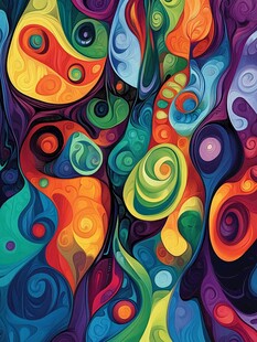 3d印花旋涡背景