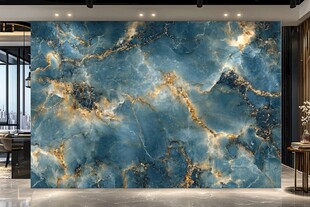 黑蓝色大理石材背景墙