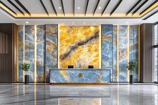 前台大理石背景墙