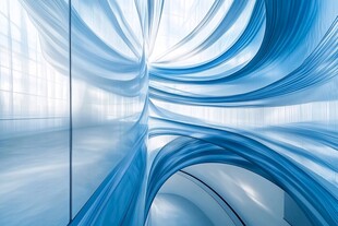 蓝色弯曲唯美科技