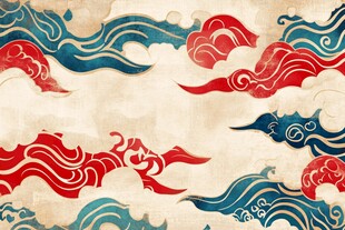 彩云海水纹