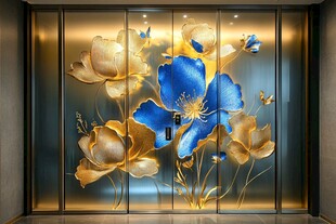 立体手绘金属花卉