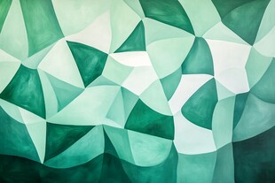 翡翠绿几何拼接背景