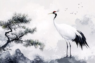 丹顶鹤插画