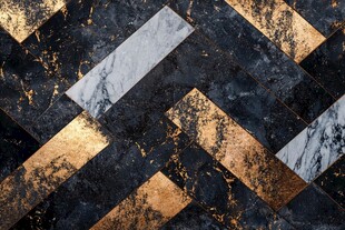 抽象箔金拼接色块