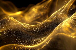 金色轻纱动感线条