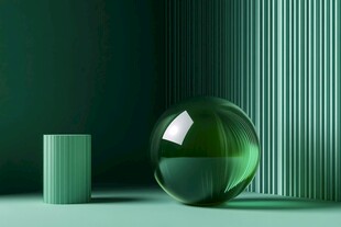 青草绿酷炫彩球