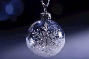 节日气氛雪花球体