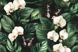 热带雨林花草树木背景