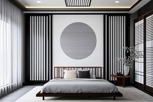 禅意卧室大背景