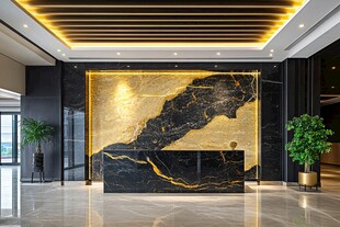 前台大理石背景墙