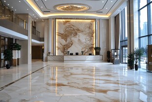星级酒店大厅一角