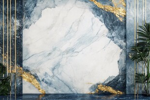 蓝色大理石背景墙