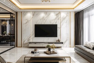 轻奢大理石背景墙