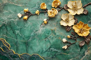 3d立体浮雕花卉花鸟