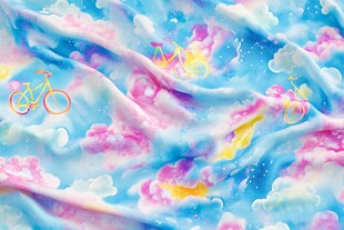 彩色概念细胞流体画