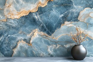 蓝色大理石背景墙