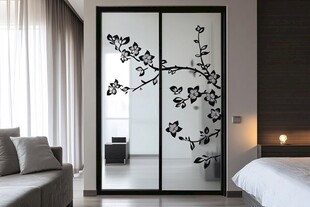 艺术玻璃推拉门