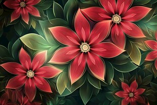 3d浮雕缤纷花卉