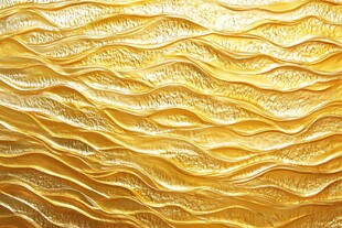 浮雕金色波浪纹