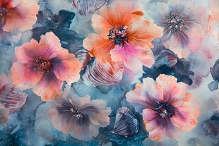 绚丽色彩背景印染花布