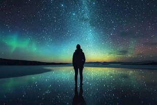 星辰大海女孩背影