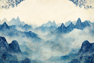 远山背景水墨山水壁纸