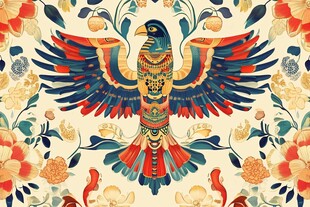 民族风包装插画