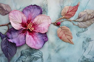 创意芙蓉花装饰墙