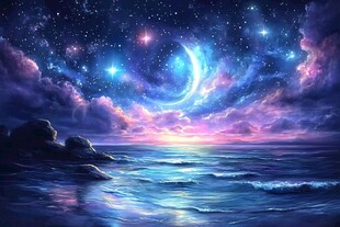 星月河幻想插画