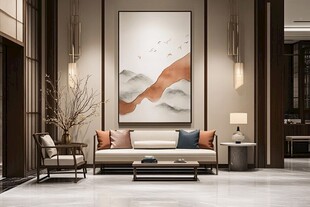 新中式客厅场景