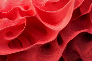 红色喜庆炫丽流体画