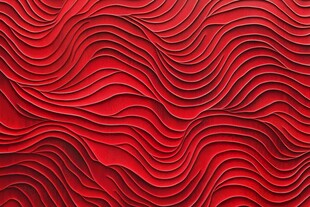 红色波浪纹