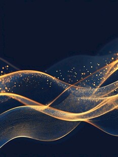 流光渐变金色炫酷飘带