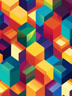 方块菱形渐变色块